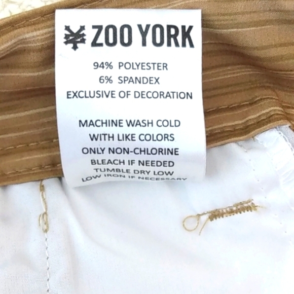 ZOO YORK DARK KHAKI BOARD SHORTS SIZE 32 NWT - Picture 6 of 6